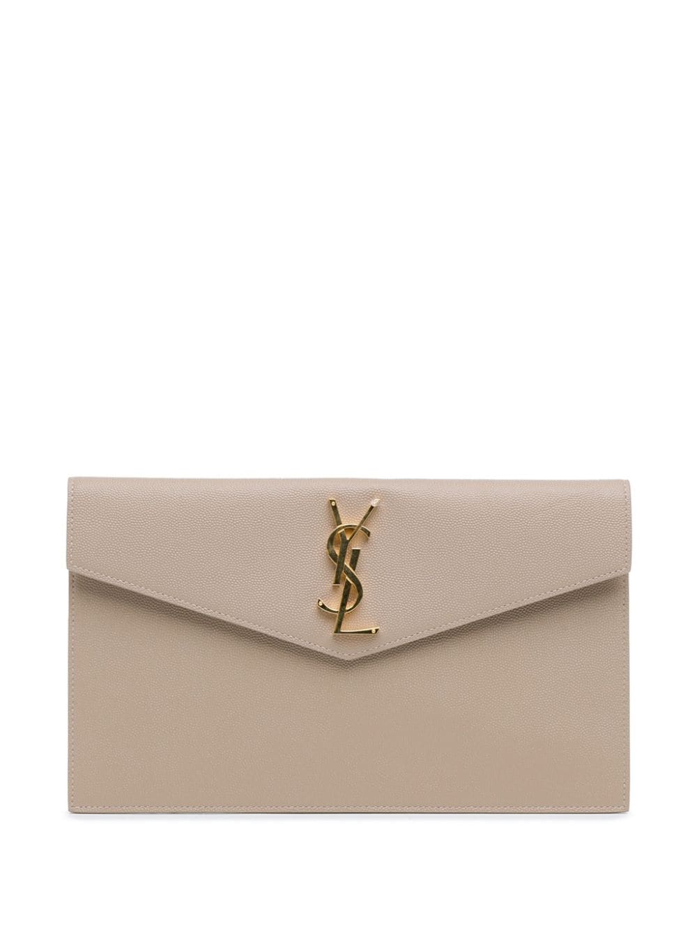 Saint Laurent Pre-Owned 2023 Grain De Poudre Uptown Pouch clutch bag - Brown von Saint Laurent Pre-Owned