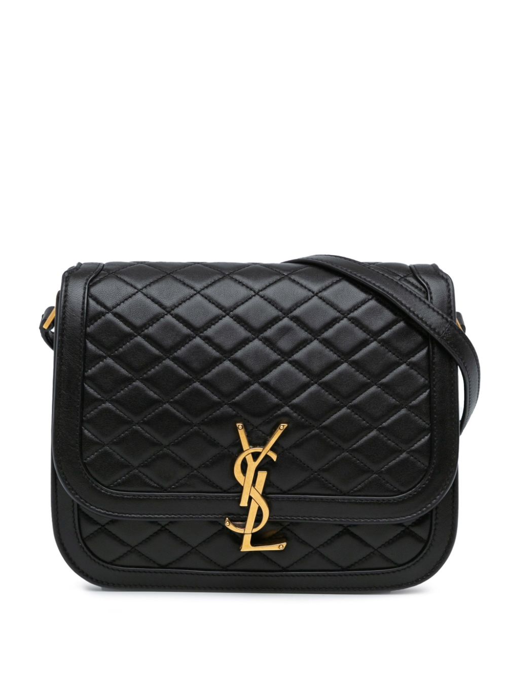 Saint Laurent Pre-Owned 2023 Medium Lambskin Monogram Solferino crossbody bag - Black von Saint Laurent Pre-Owned