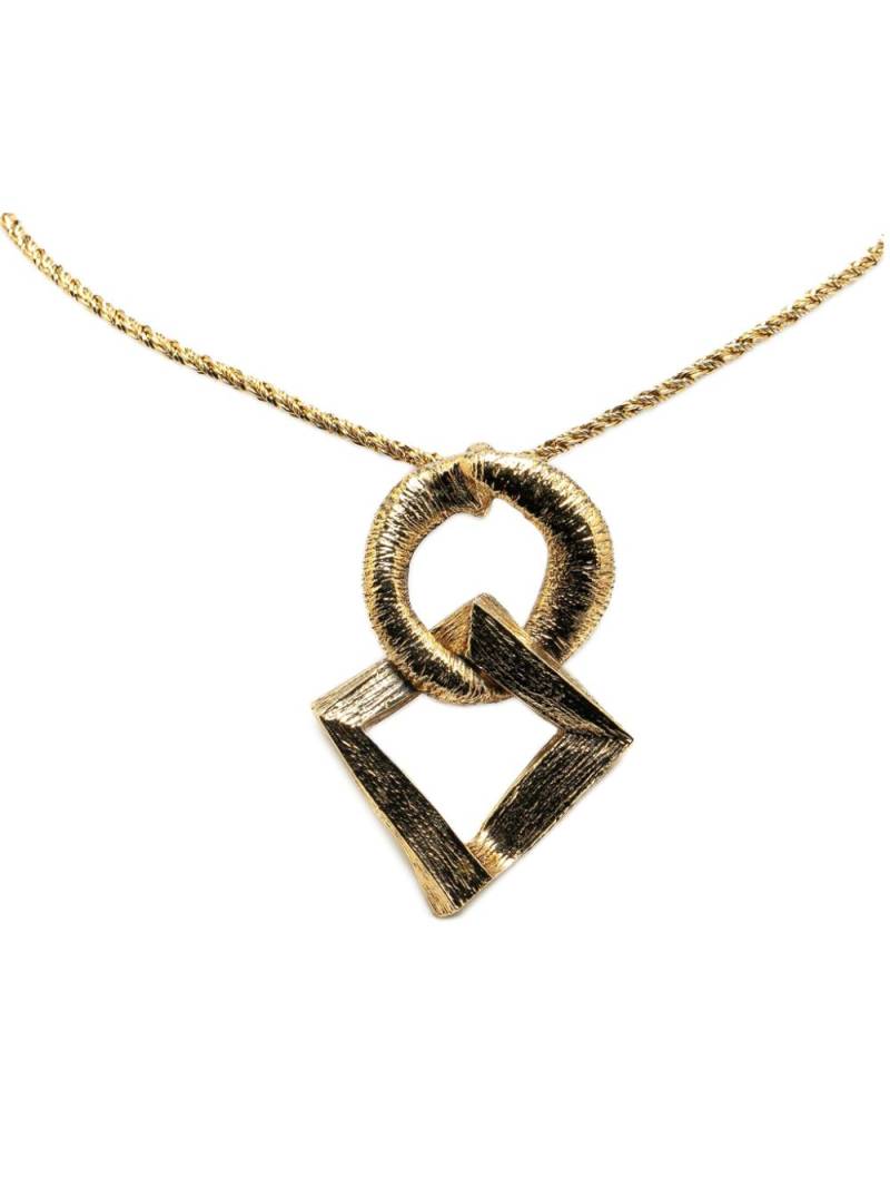 Saint Laurent Pre-Owned 20th Century Gold Plated Rhombus Chain costume necklace von Saint Laurent Pre-Owned