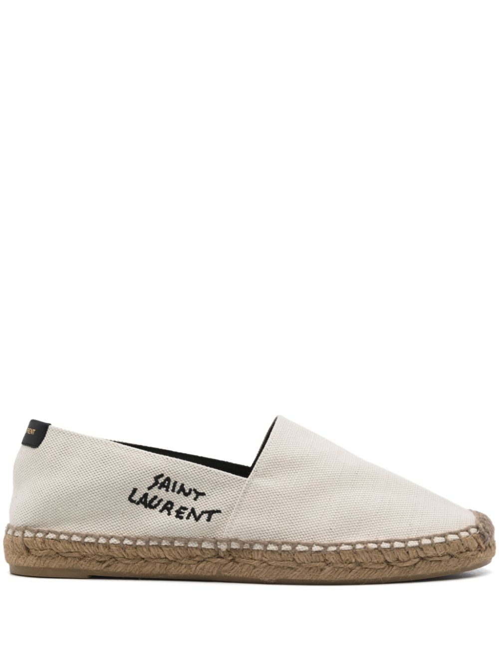 Saint Laurent Pre-Owned logo-embroidered canvas espadrilles - Neutrals von Saint Laurent Pre-Owned