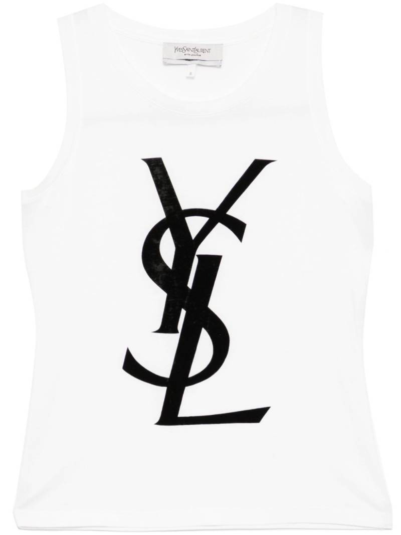 Saint Laurent Pre-Owned logo tank top - White von Saint Laurent Pre-Owned