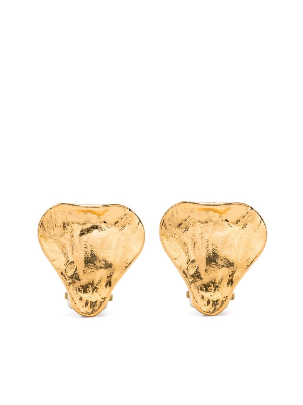 Saint Laurent Pre-Owned x Goossens 1980s heart-shape earrings - Gold von Saint Laurent Pre-Owned