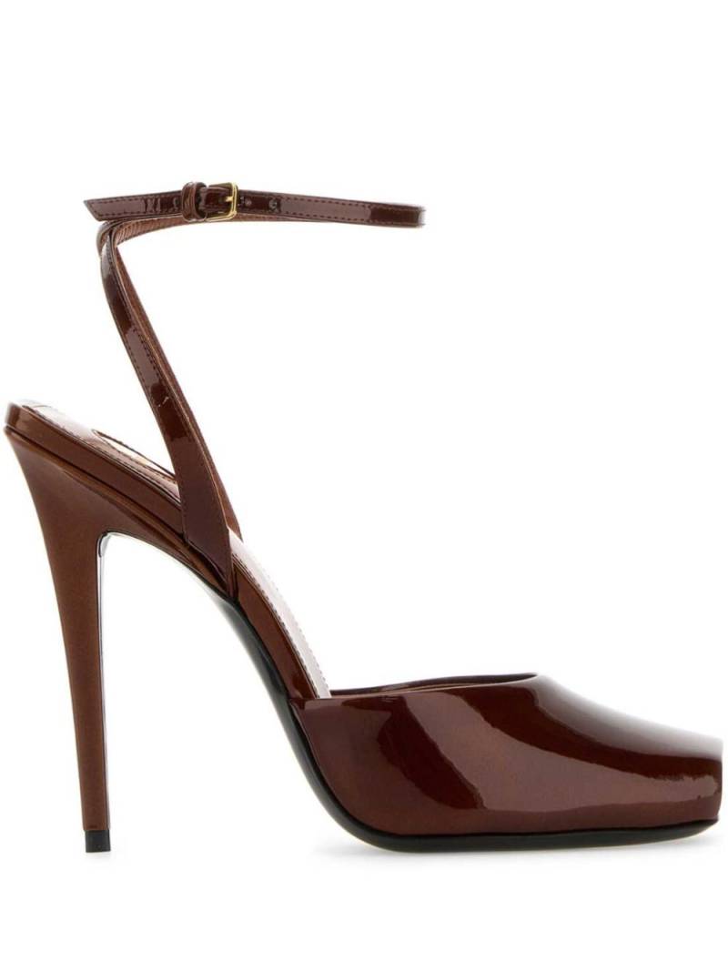 Saint Laurent 110mm La Scandale sandals - Brown von Saint Laurent