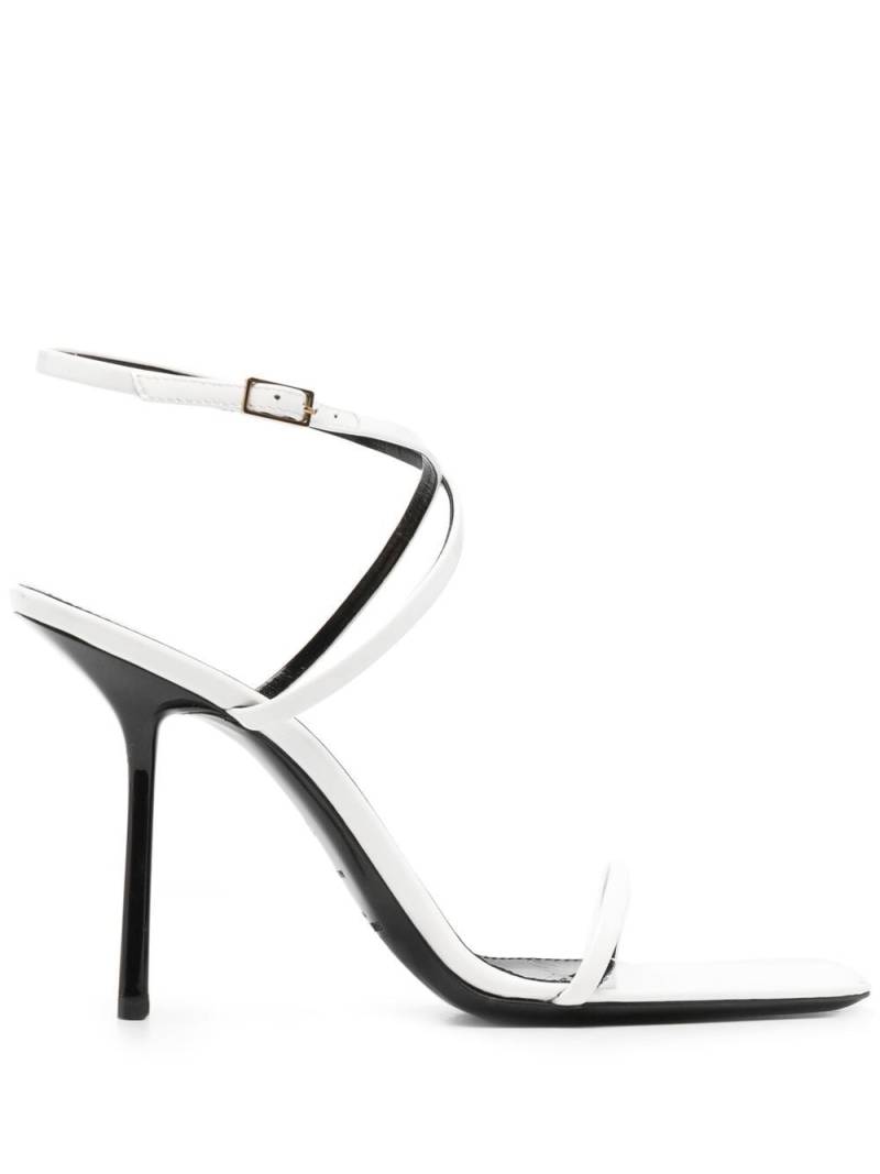 Saint Laurent 110mm strappy leather sandals - White von Saint Laurent