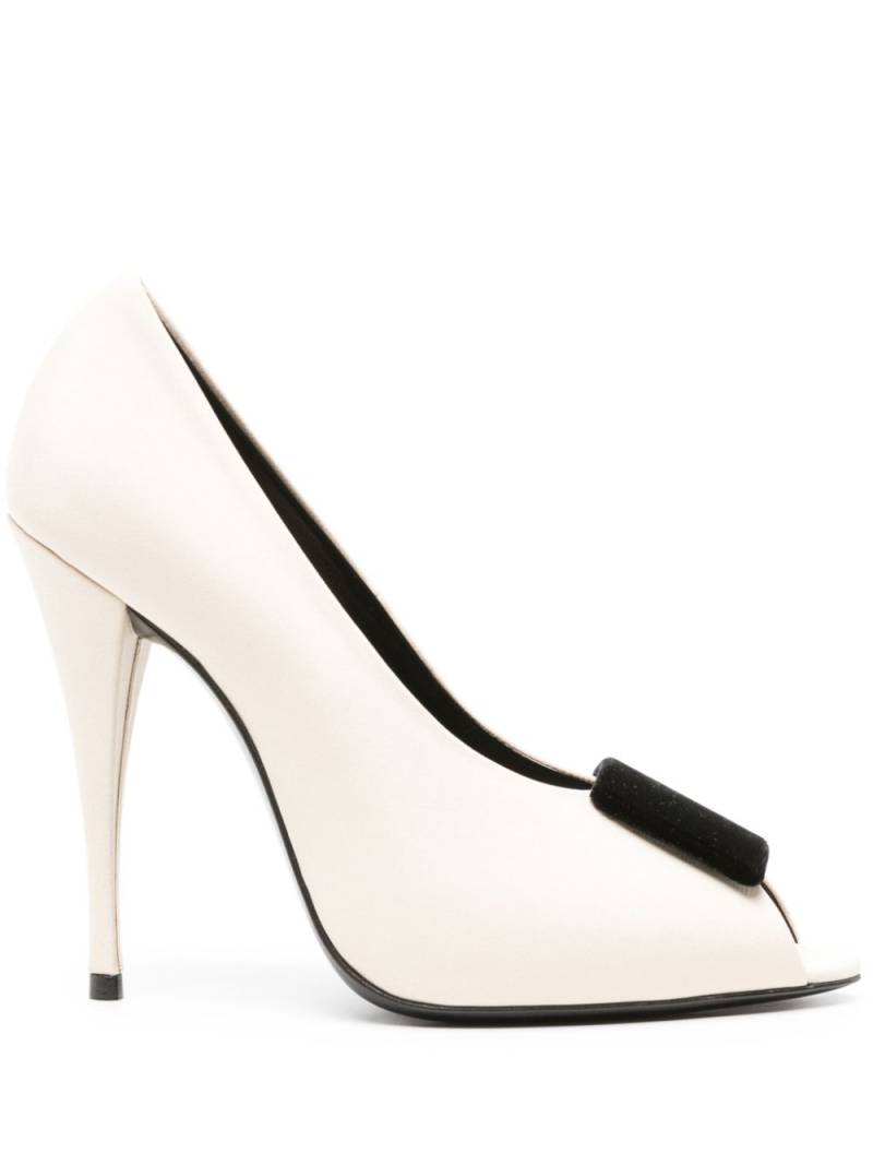 Saint Laurent 115mm silk-satin pumps - Neutrals von Saint Laurent