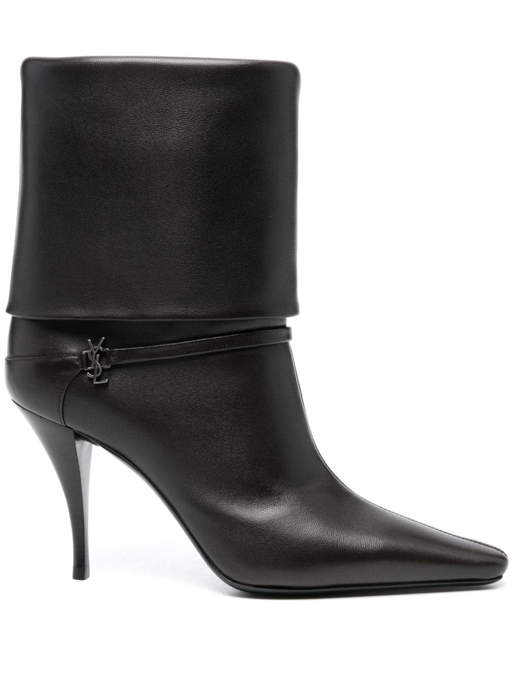 Saint Laurent 85mm folded boots - Black von Saint Laurent