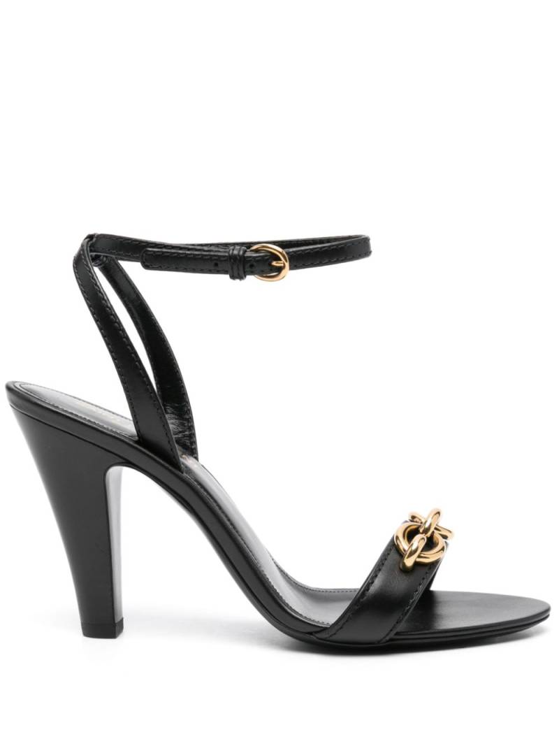 Saint Laurent 95mm Le Maillon sandals - Black von Saint Laurent