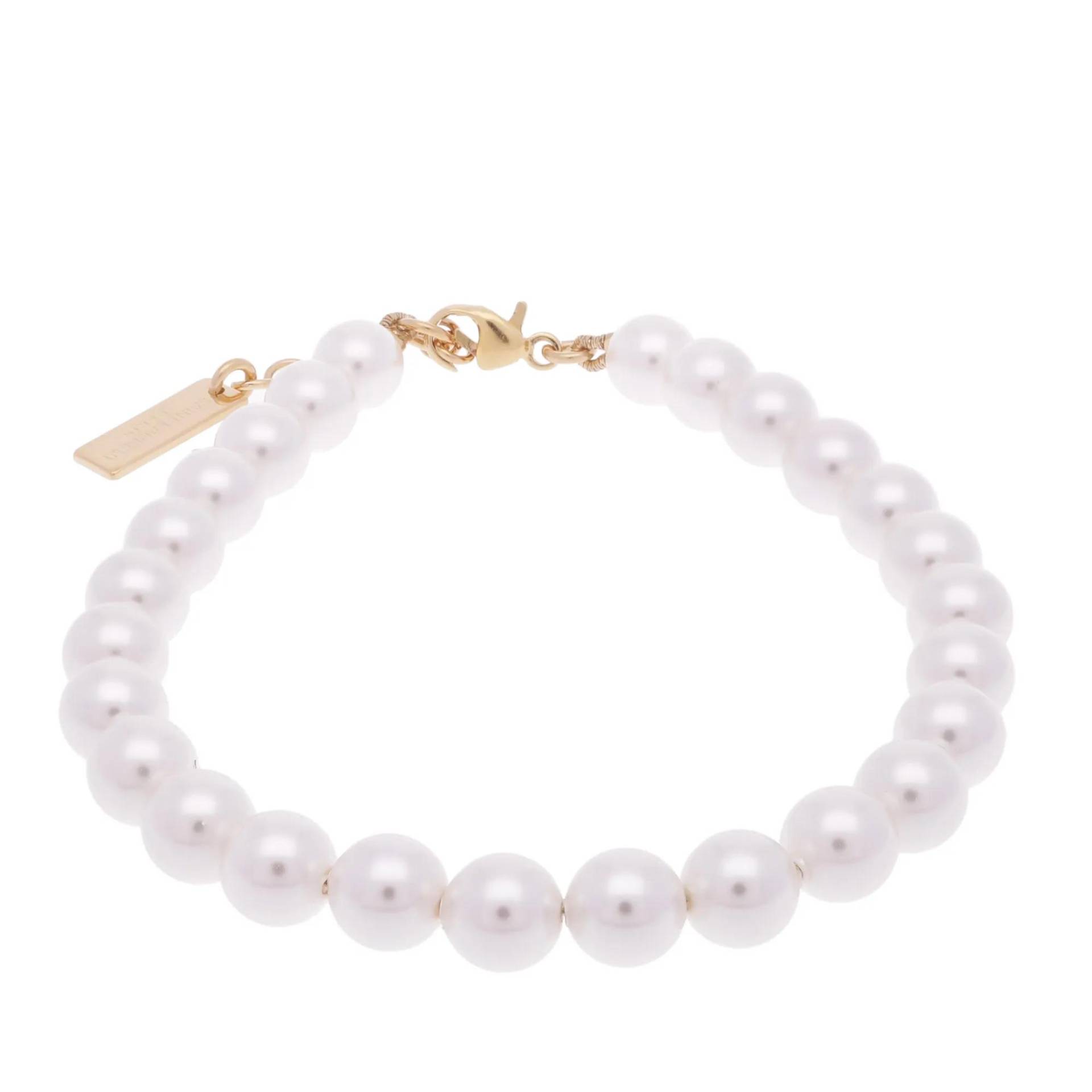 Saint Laurent Armbanduhr - Metal Pearl Bracelet - Gr. M - in Gold - für Damen von Saint Laurent