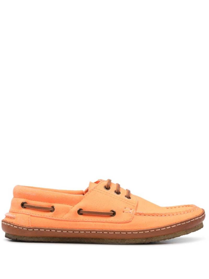 Saint Laurent Ashe leather boat shoes - Orange von Saint Laurent