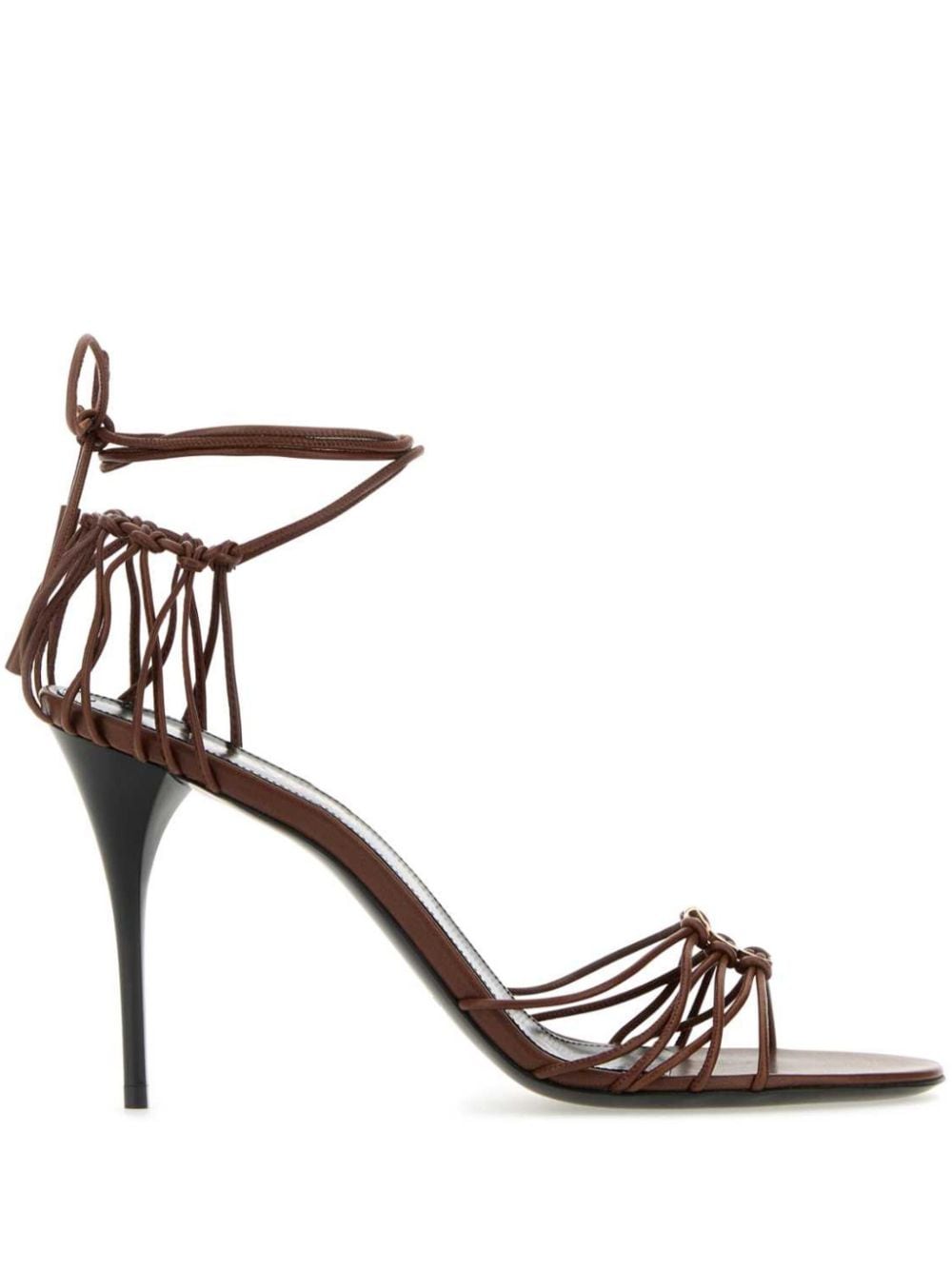 Saint Laurent Babylone 90mm leather sandals - Red von Saint Laurent