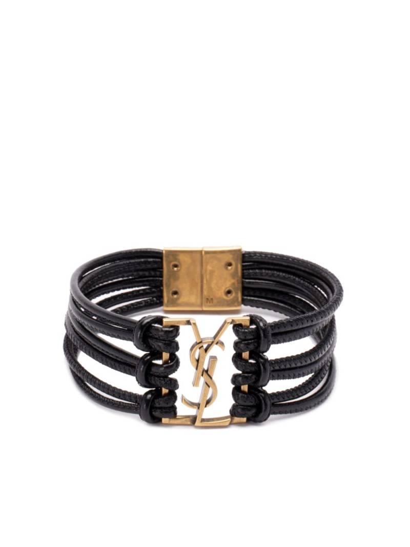 Saint Laurent Babylone Cord bracelet - Black von Saint Laurent