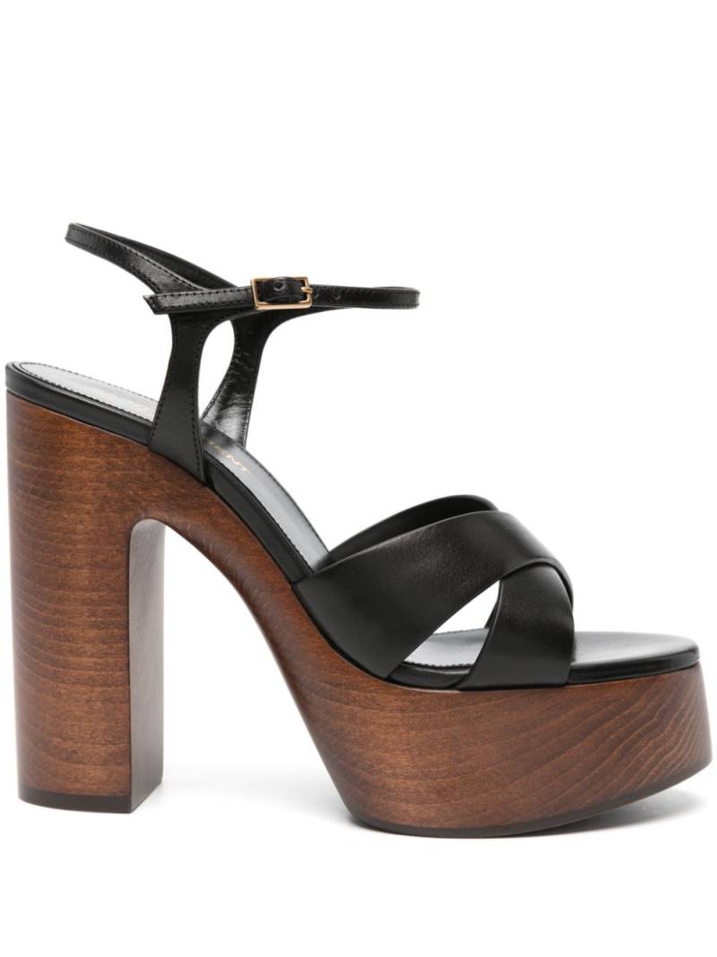 Saint Laurent Bianca 125mm leather sandals - Black von Saint Laurent