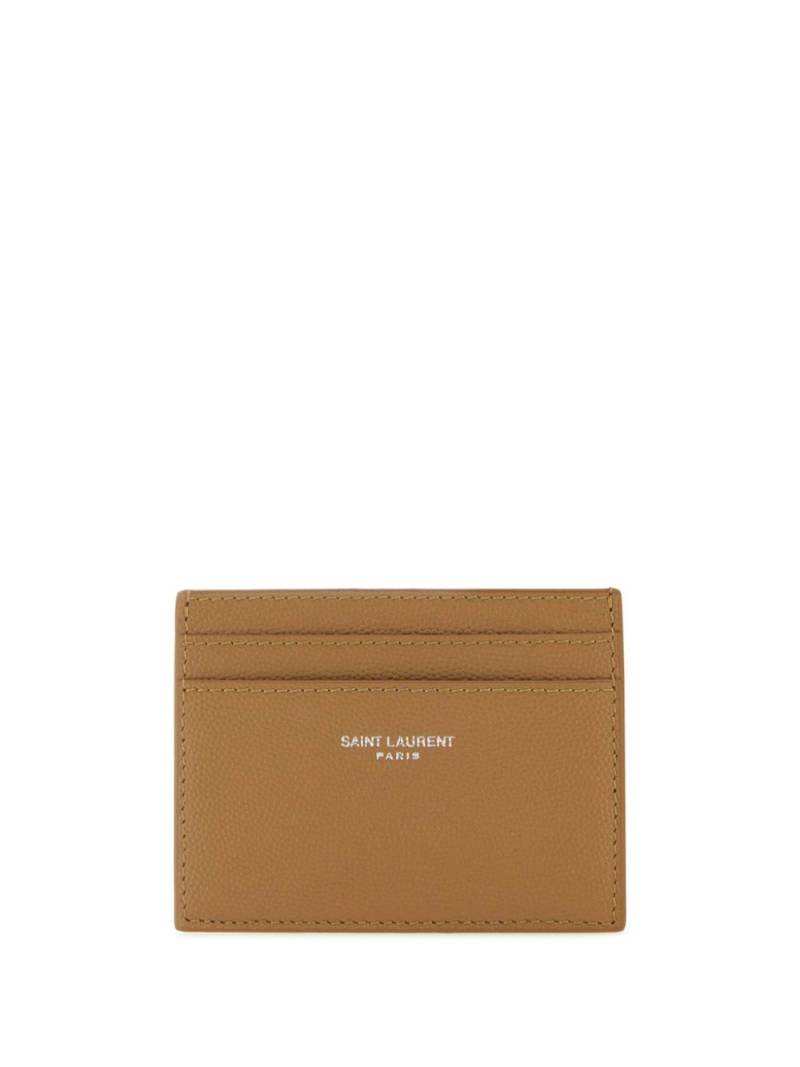 Saint Laurent leather cardholder - Brown von Saint Laurent