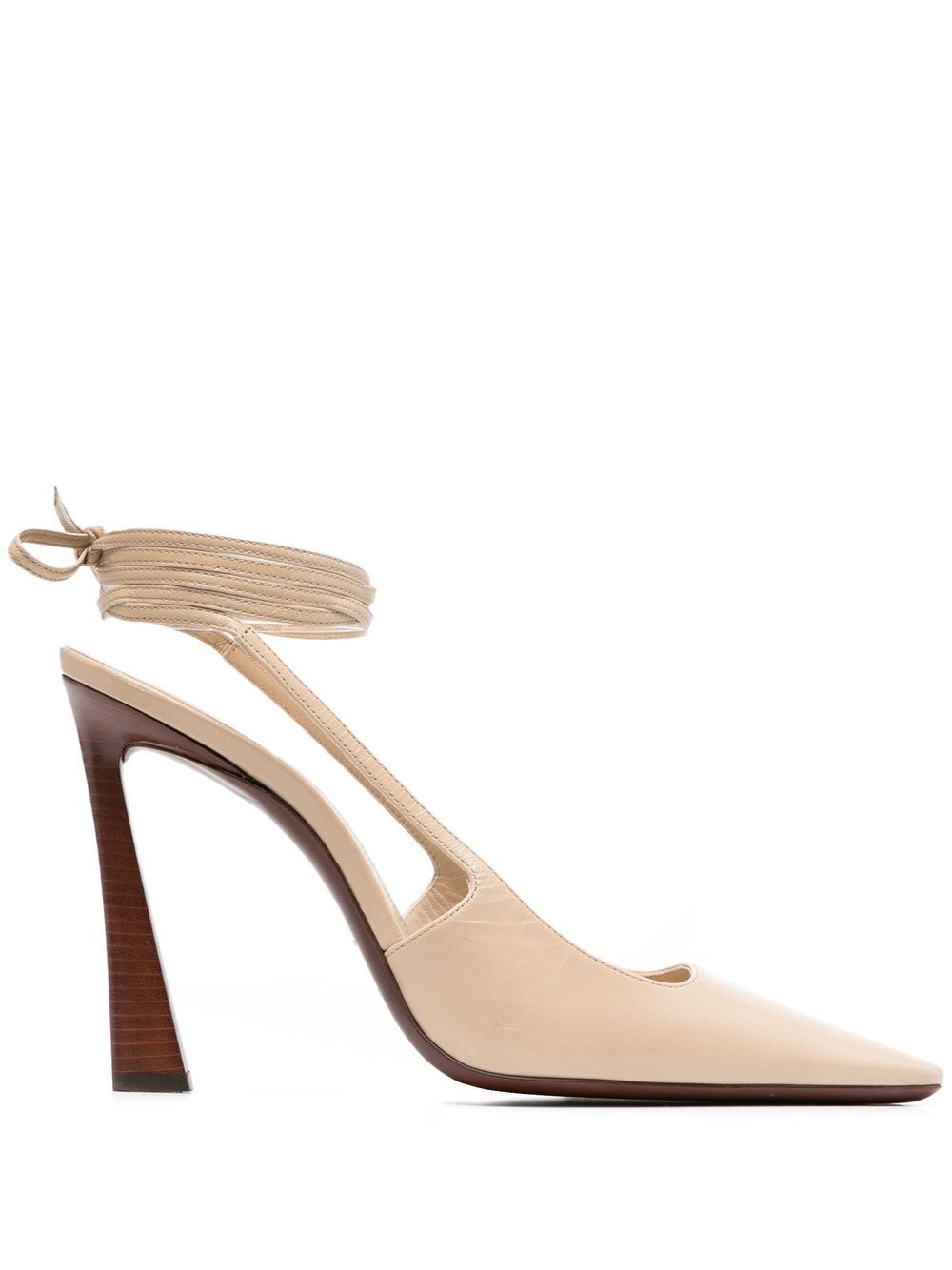 Saint Laurent Blade 105 slingback pumps - Neutrals von Saint Laurent