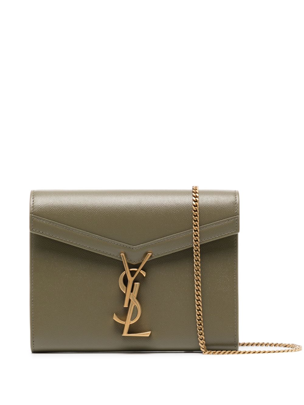 Saint Laurent Cassandra logo-plaque leather crossbody bag - Green von Saint Laurent