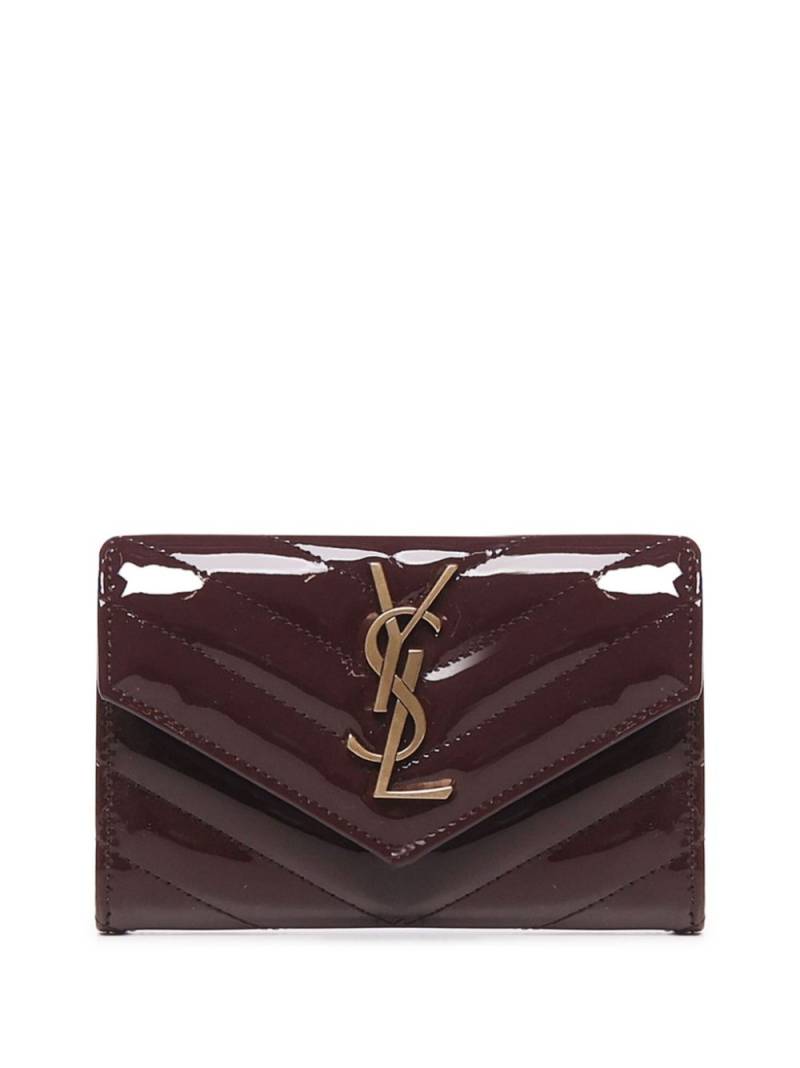 Saint Laurent Cassandre Matelassé wallet - Red von Saint Laurent