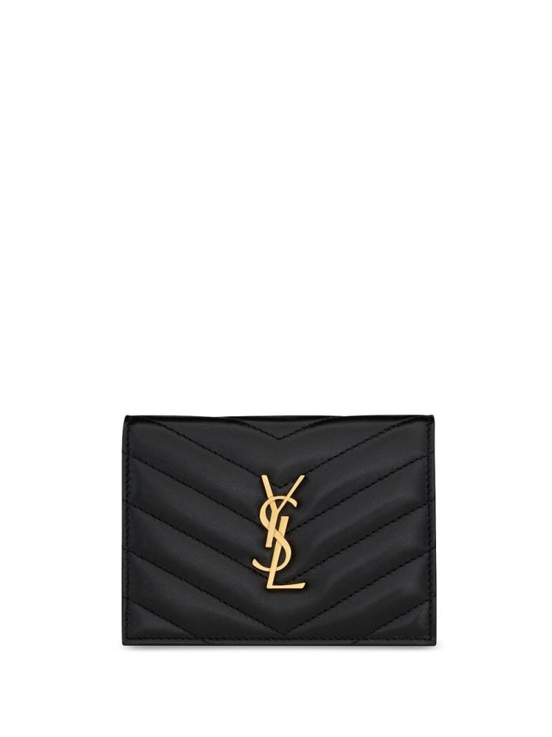 Saint Laurent Cassandre bi-fold cardholder - Black von Saint Laurent