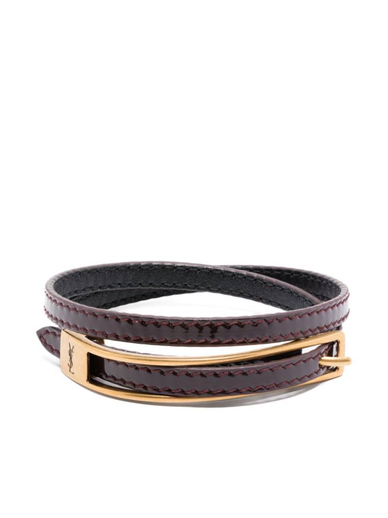 Saint Laurent Cassandre buckle bracelet - Red von Saint Laurent