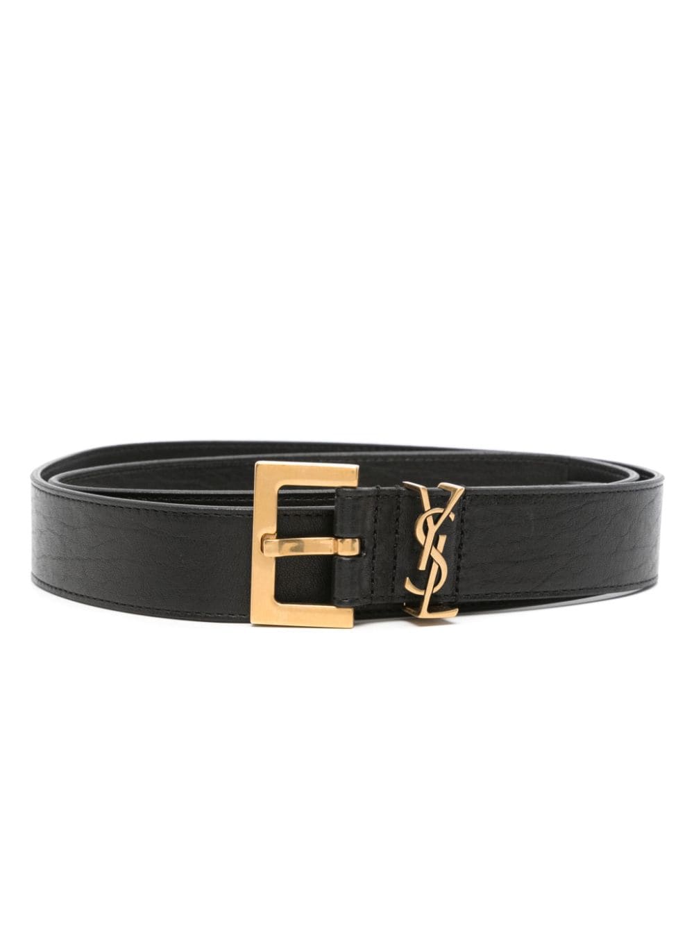 Saint Laurent Cassandre Thin belt - Black von Saint Laurent