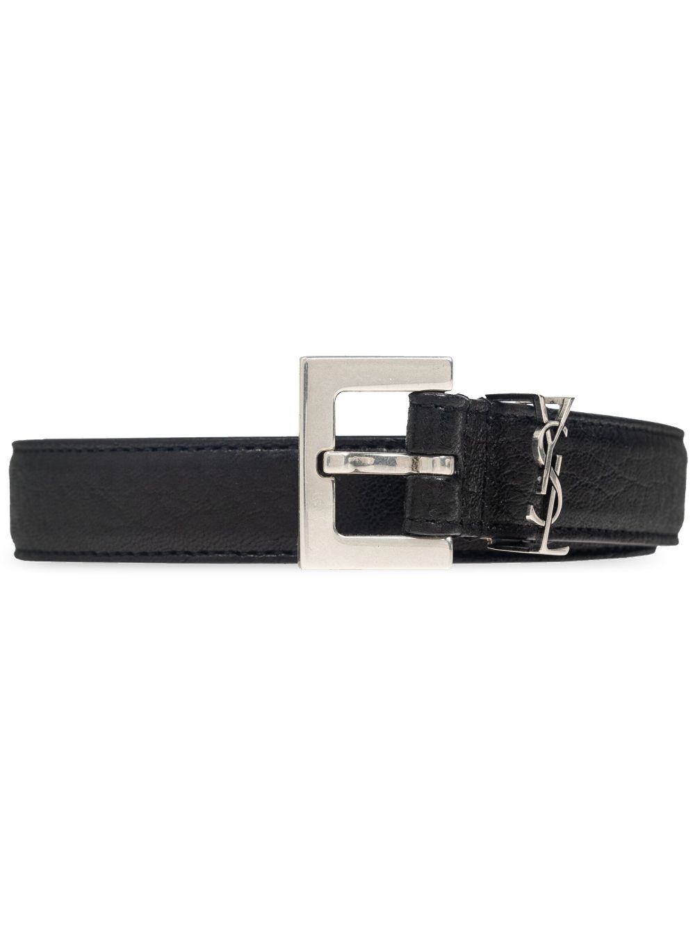 Saint Laurent Cassandre loop belt - Black von Saint Laurent