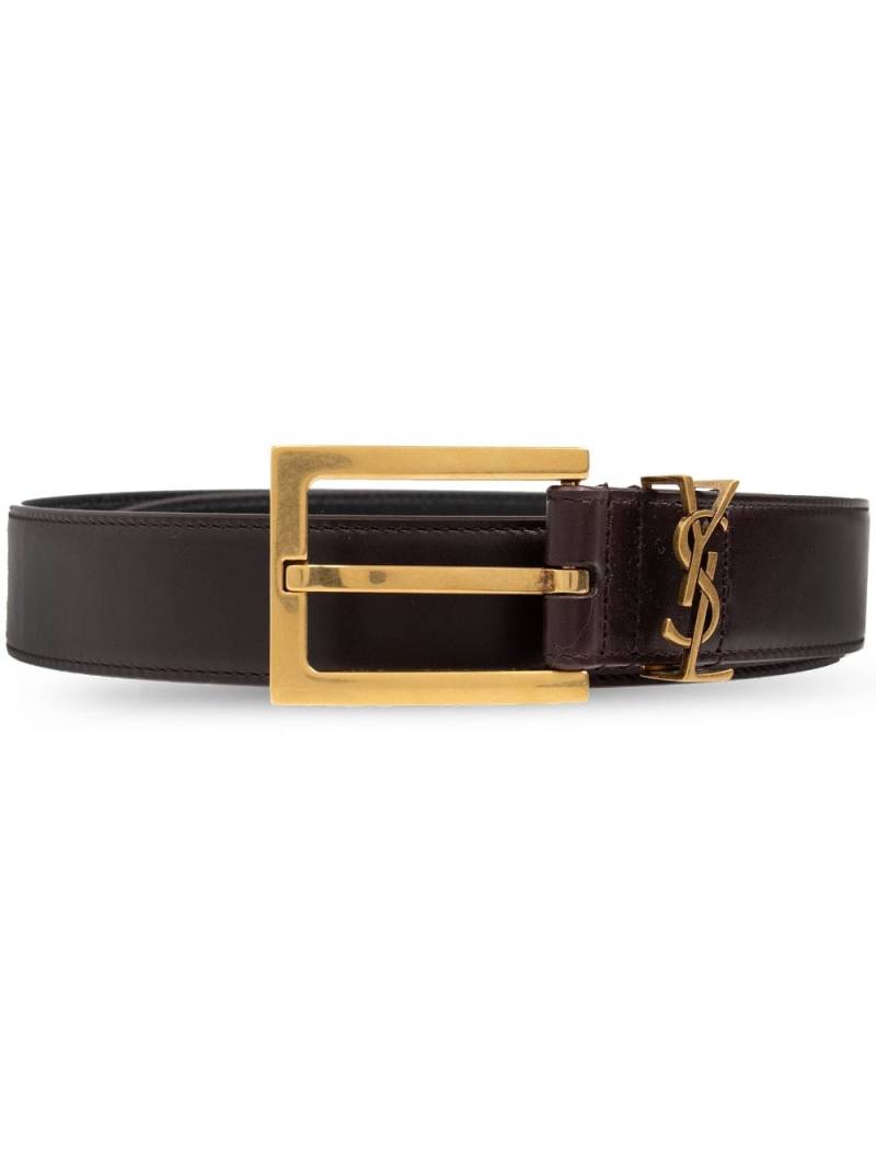 Saint Laurent Cassandre belt - Brown von Saint Laurent