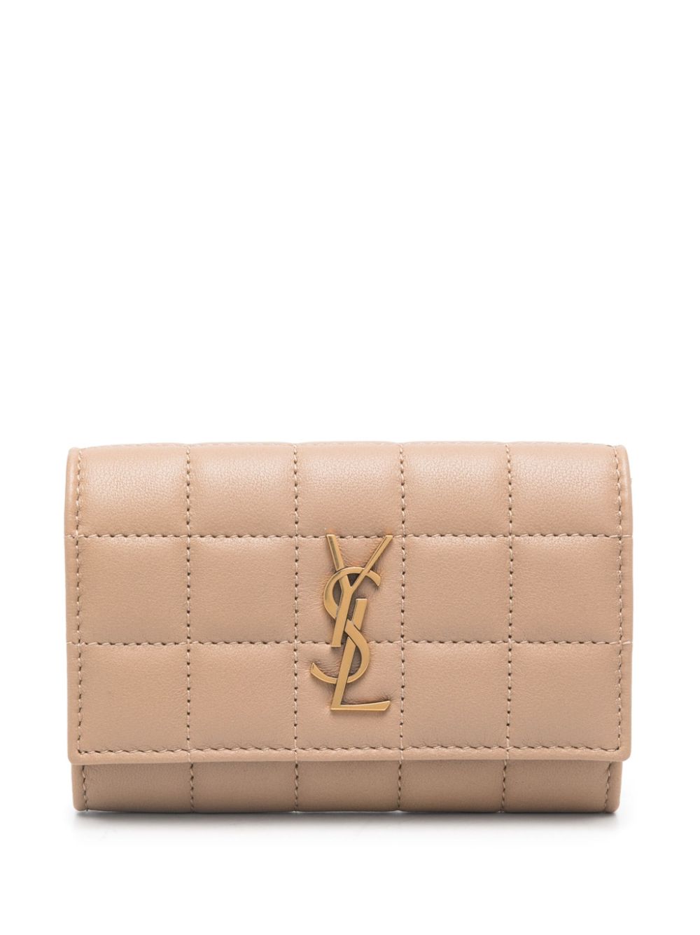 Saint Laurent Compact card holder - Neutrals von Saint Laurent