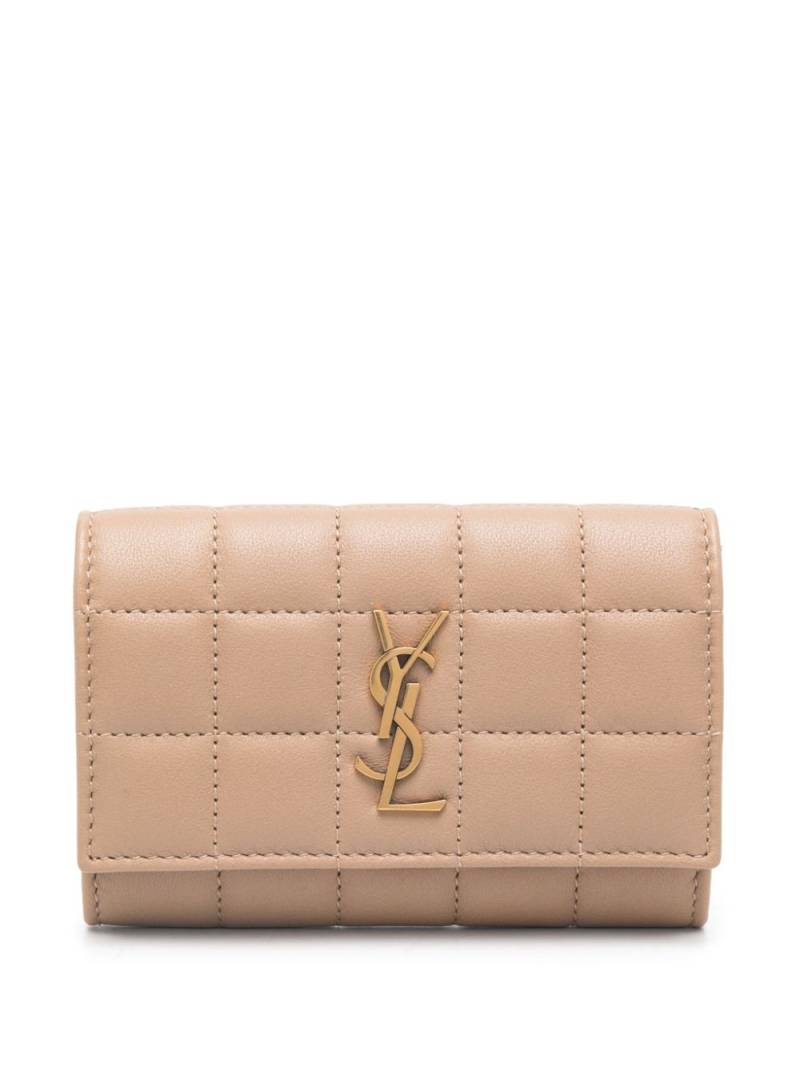 Saint Laurent Compact card holder - Neutrals von Saint Laurent