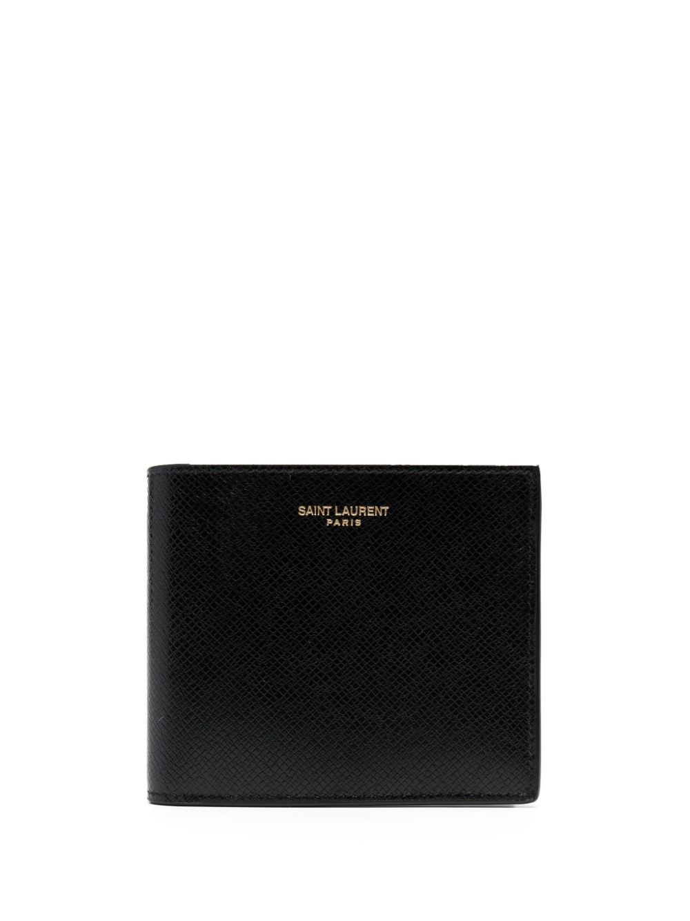 Saint Laurent East/West grained leather wallet - Black von Saint Laurent