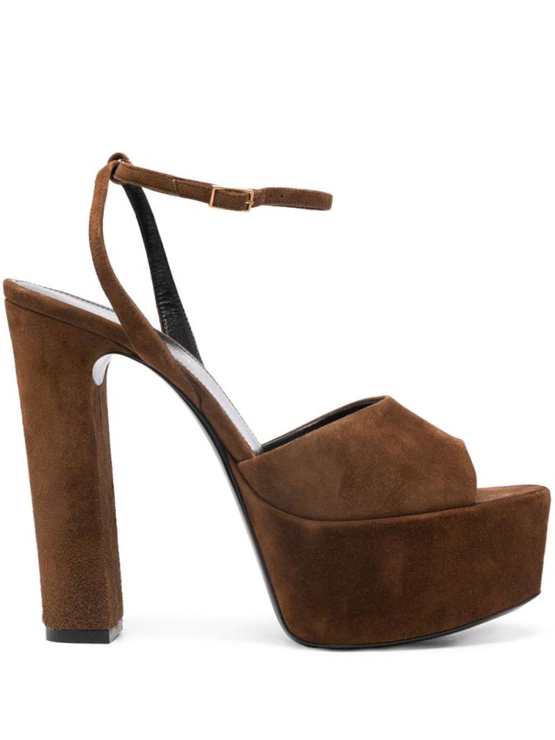 Saint Laurent 150mm Jodie platform sandals - Brown von Saint Laurent