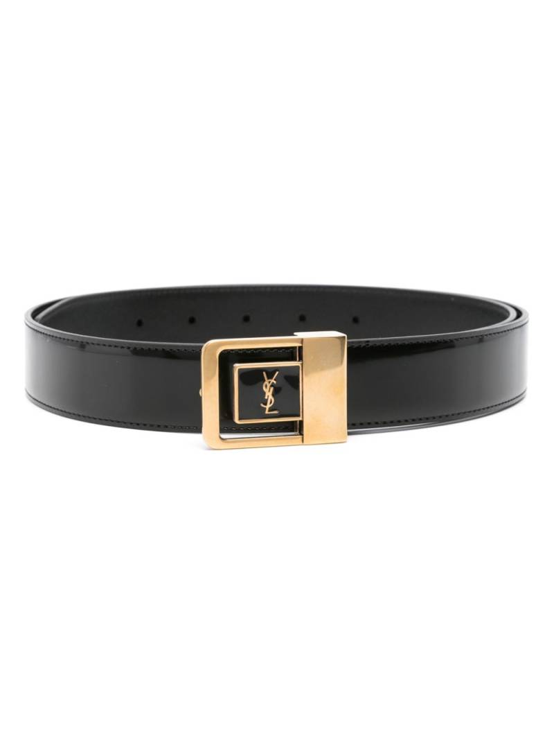 Saint Laurent LA 66 leather belt - Black von Saint Laurent