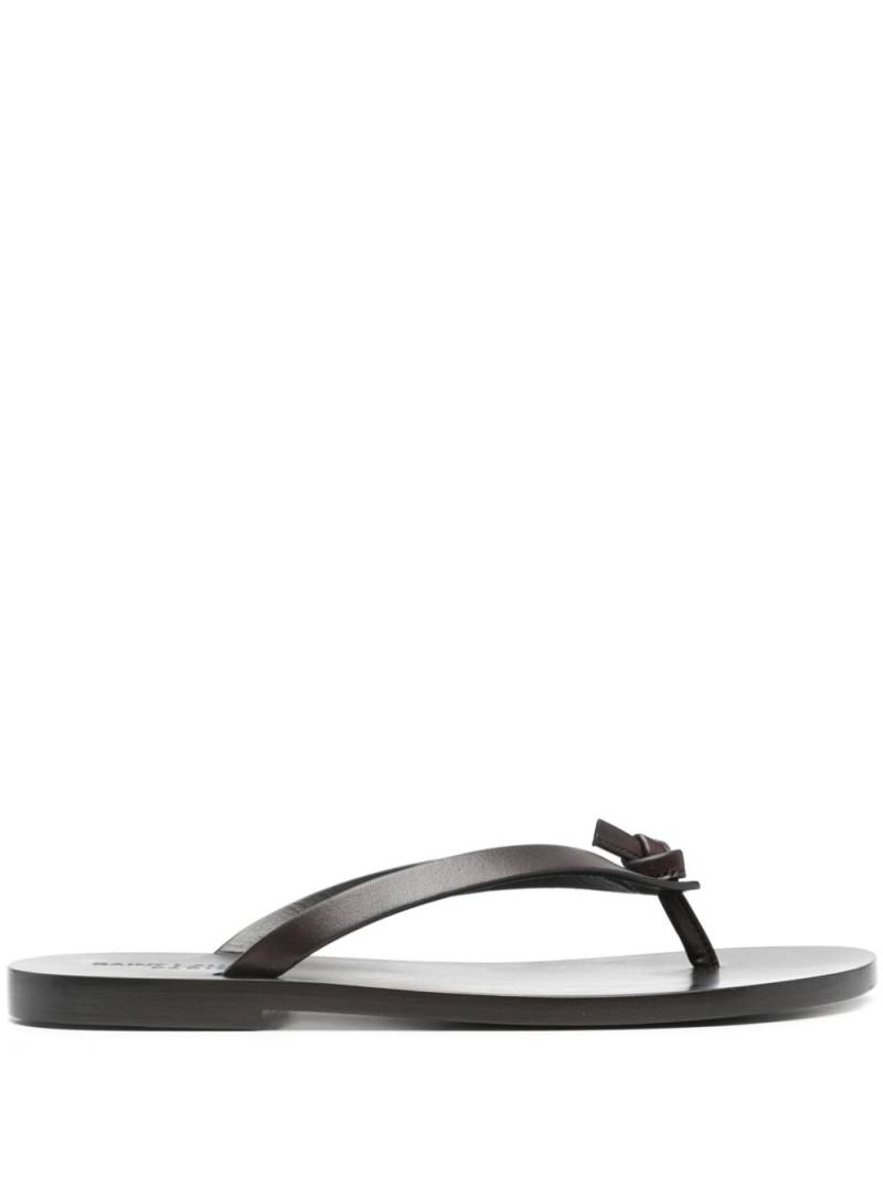 Saint Laurent Laguna leather flip-flops - Brown von Saint Laurent