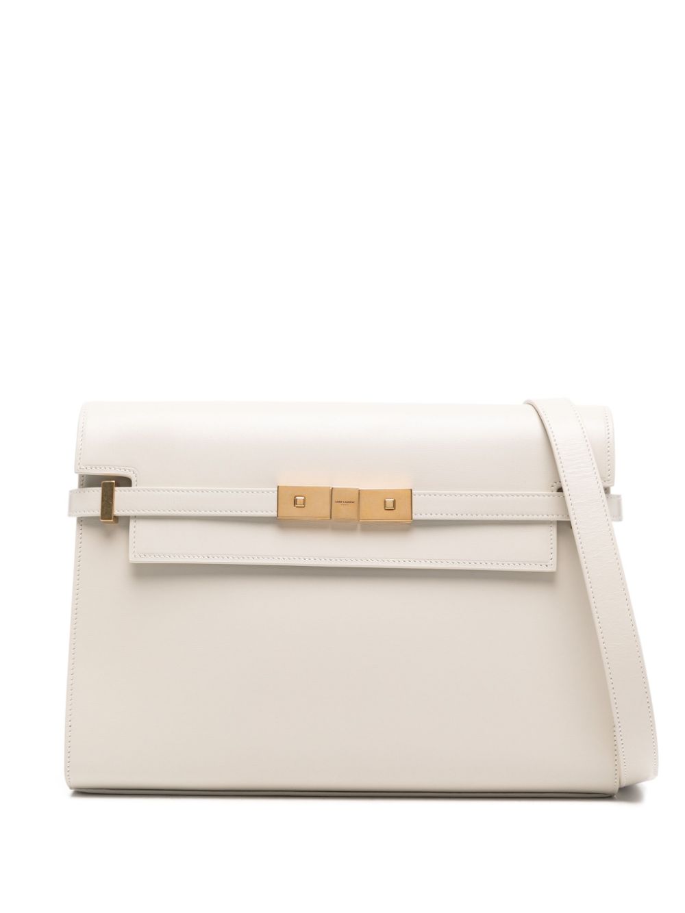 Saint Laurent Manhatten clasp-fastening shoulder bag - Neutrals von Saint Laurent