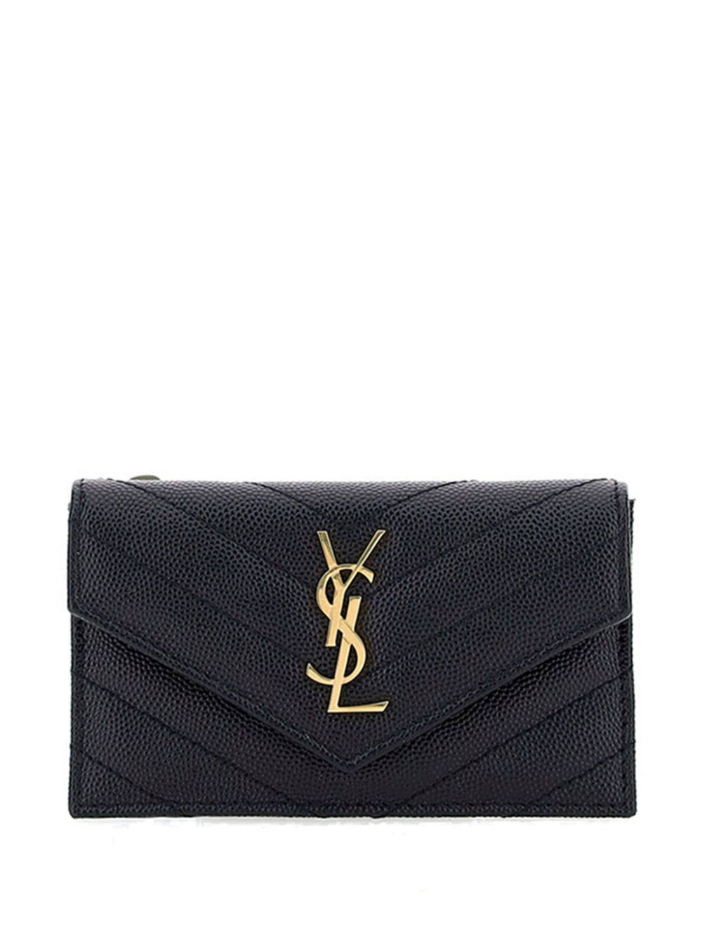 Saint Laurent Cassandre wallet - Black von Saint Laurent