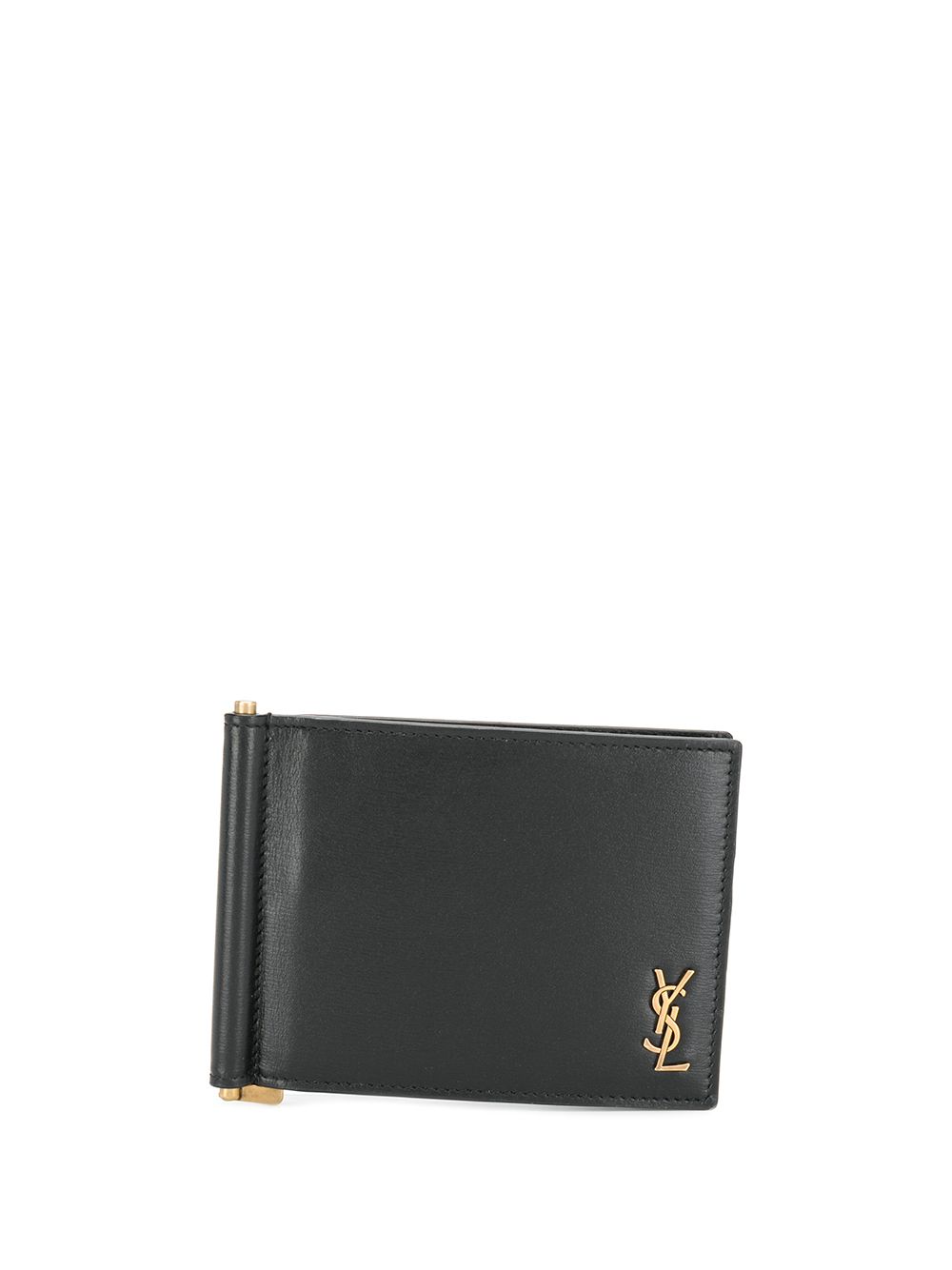 Saint Laurent Monogram money clip wallet - Black von Saint Laurent