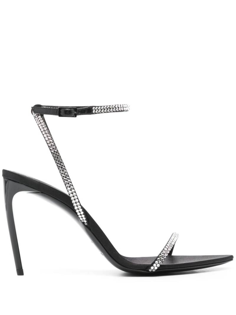Saint Laurent New Nuit 90mm rhinestone-embellished sandals - Black von Saint Laurent