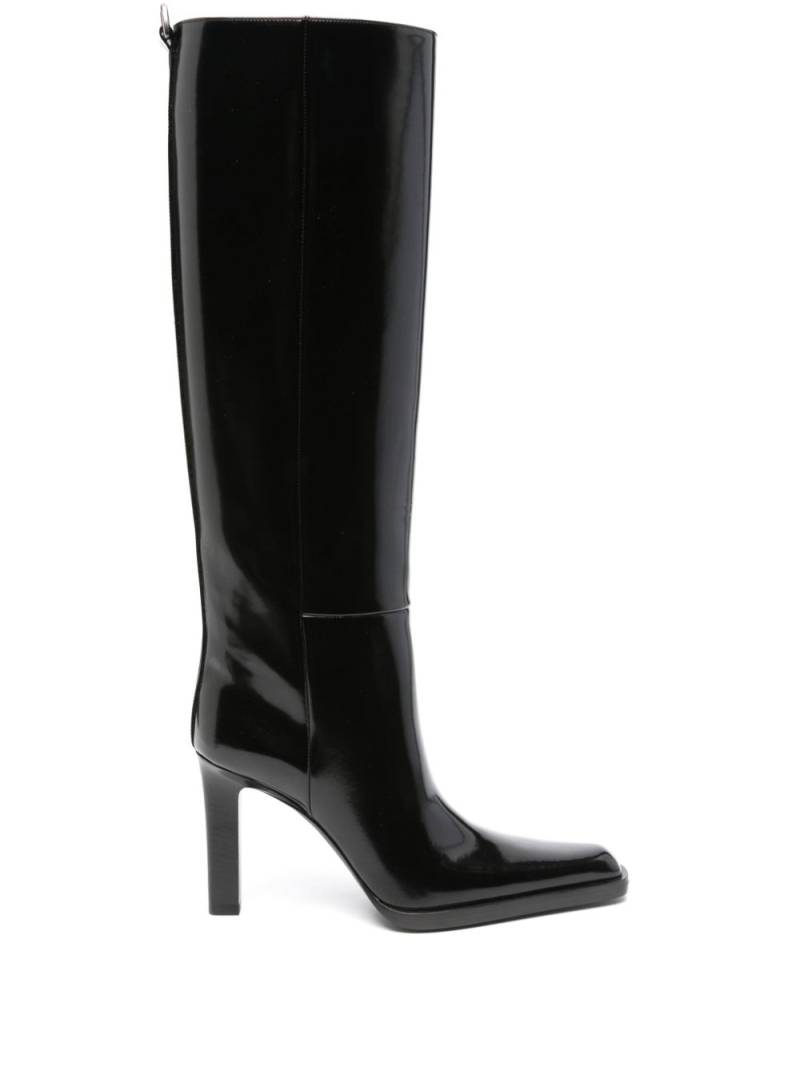 Saint Laurent Nina 95mm leather boots - Black von Saint Laurent