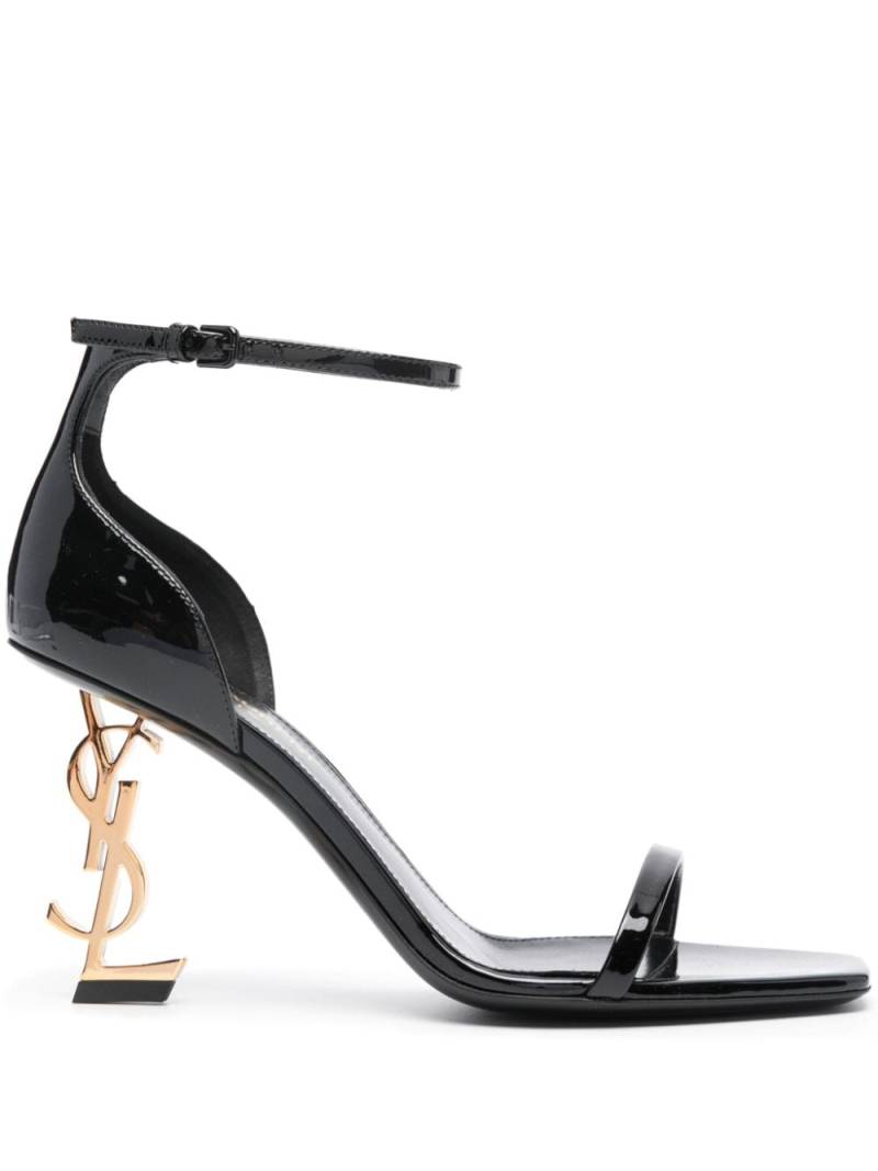 Saint Laurent Opyum 85mm patent-leather sandals - Black von Saint Laurent