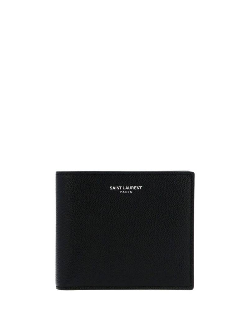 Saint Laurent Paris logo-print leather wallet - Black von Saint Laurent