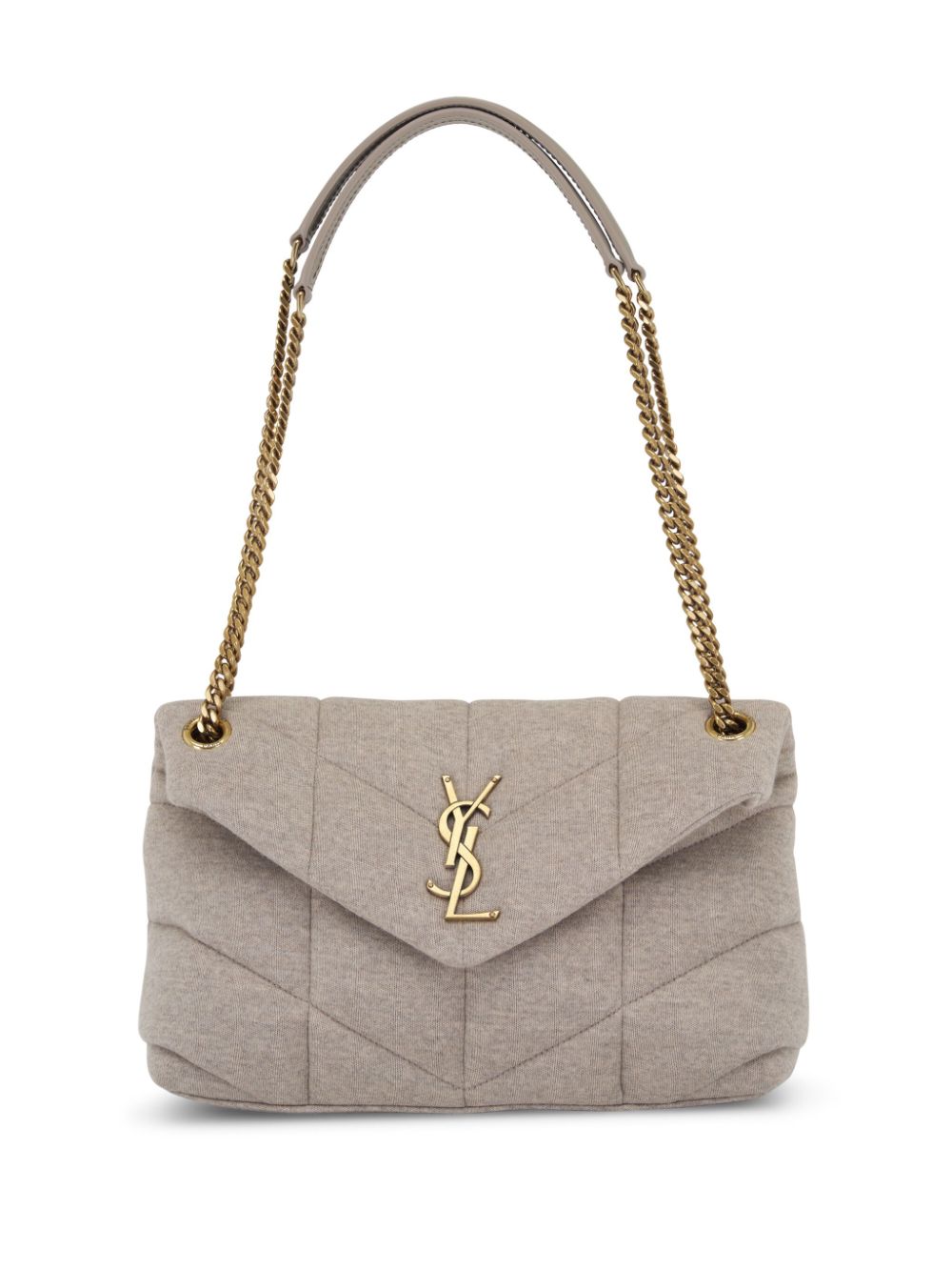 Saint Laurent Puffer wool shoulder bag - Neutrals von Saint Laurent