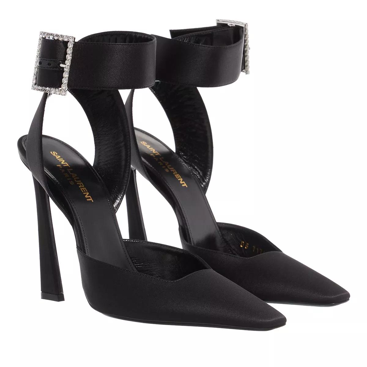 Saint Laurent Pumps & High Heels - Fanny Slingback Pumps In Crepe Satin - Gr. 38 (EU) - in Schwarz - für Damen von Saint Laurent