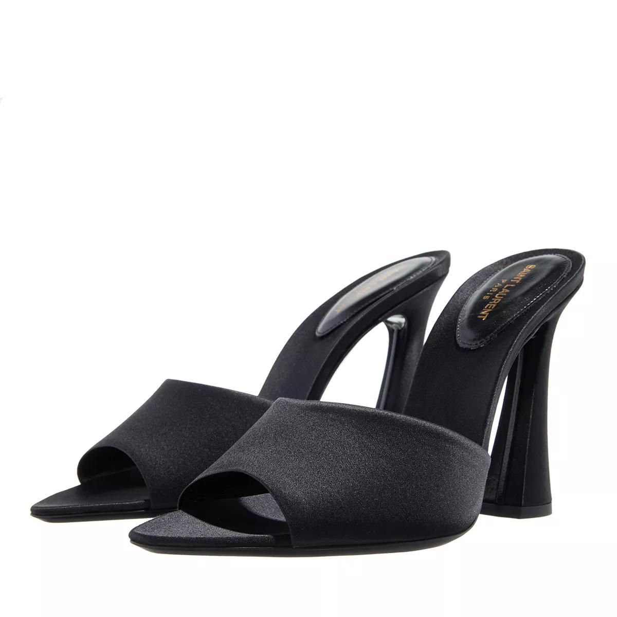 Saint Laurent Pumps & High Heels - Suite Crepe Satin Heels Slides - Gr. 38 (EU) - in Schwarz - für Damen von Saint Laurent