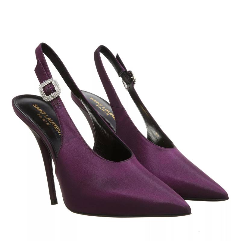 Saint Laurent Pumps & High Heels - Yasmeen Slingback Pumps Shantung - Gr. 37 (EU) - in Violett - für Damen von Saint Laurent