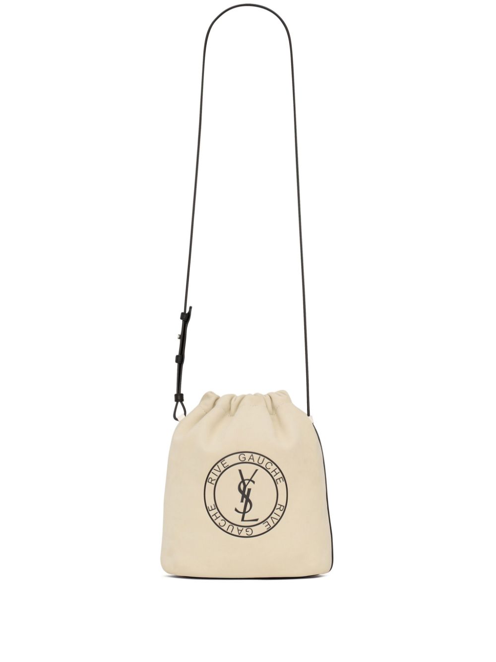 Saint Laurent Rive Gauche leather bucket bag - Neutrals von Saint Laurent