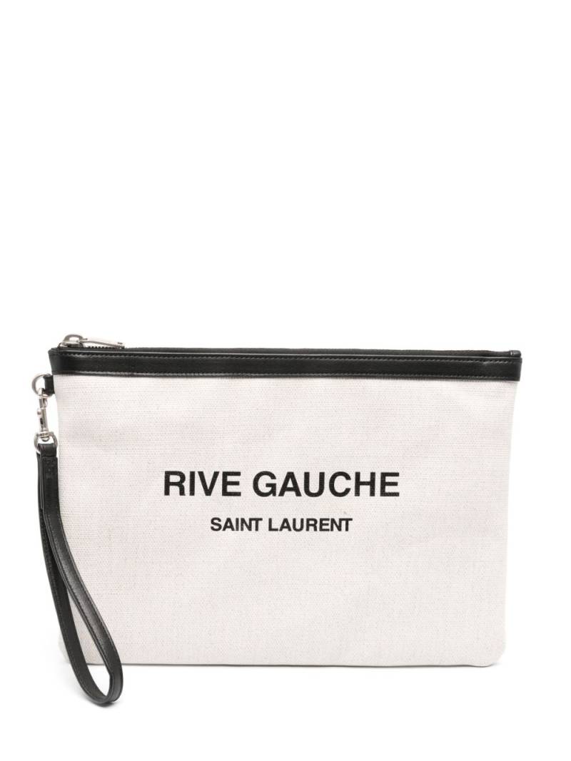 Saint Laurent Rive Gauche clutch bag - Neutrals von Saint Laurent