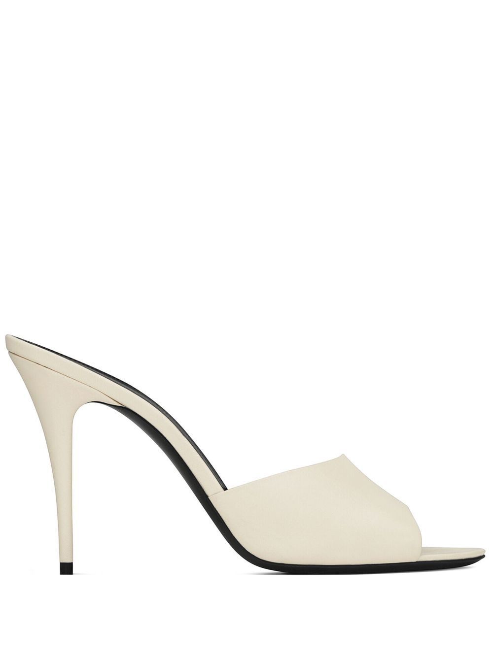 Saint Laurent Sand New Belfagor 110mm leather mules - White von Saint Laurent