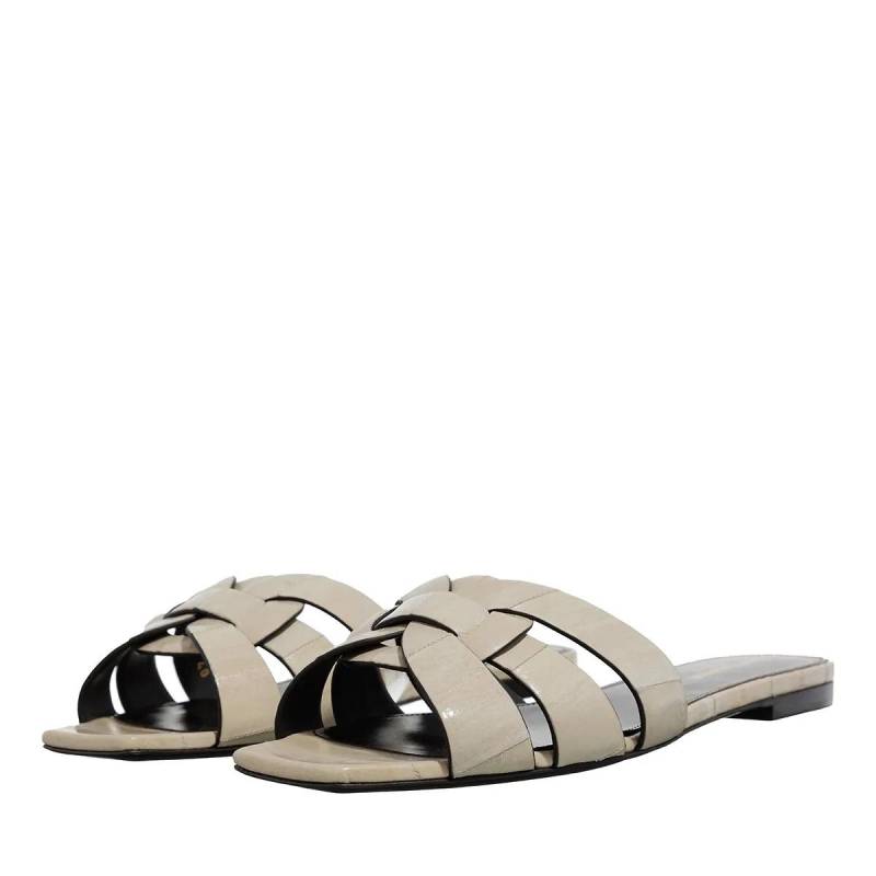 Saint Laurent Sandalen - Tribute Pantoletten Sandles - Gr. 38 (EU) - in Creme - für Damen von Saint Laurent