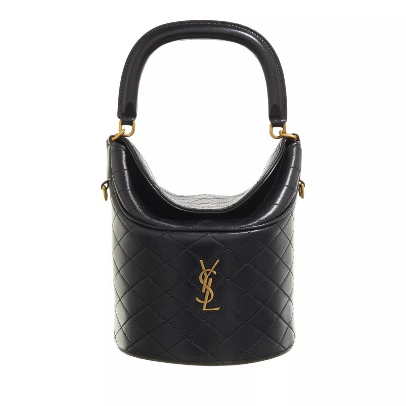 Saint Laurent Schultertasche - Gaby Mini Quilted Nappa Bucket Bag - Gr. unisize - in Schwarz - für Damen von Saint Laurent