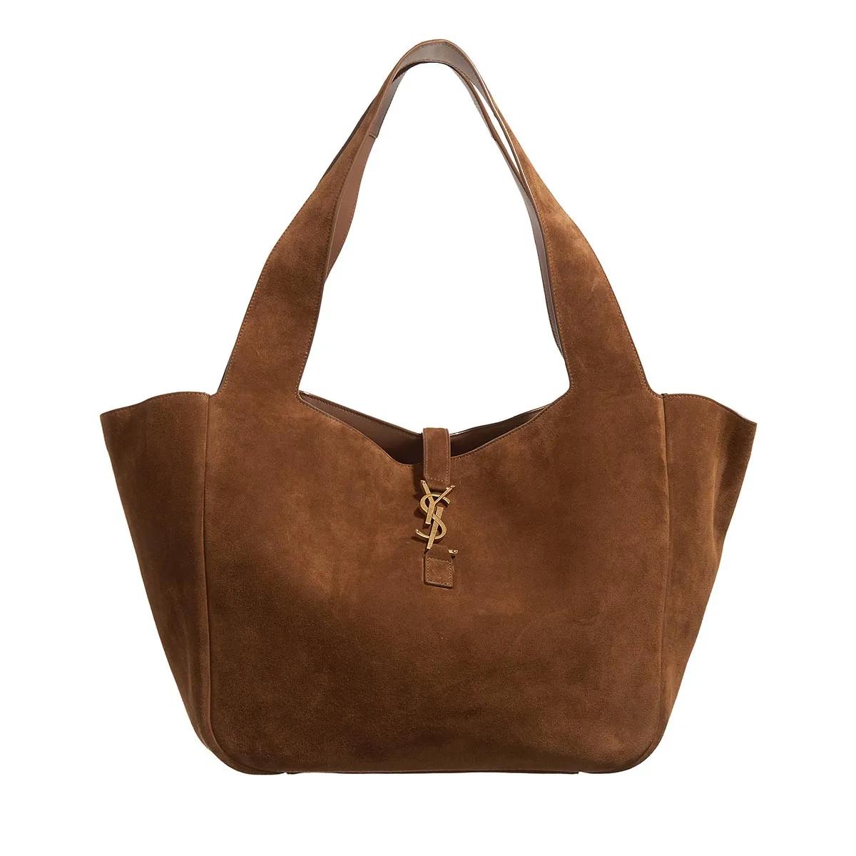 Saint Laurent Schultertasche - Le 5 A 7 Bea Suede - Gr. unisize - in Cognacbraun - für Damen von Saint Laurent