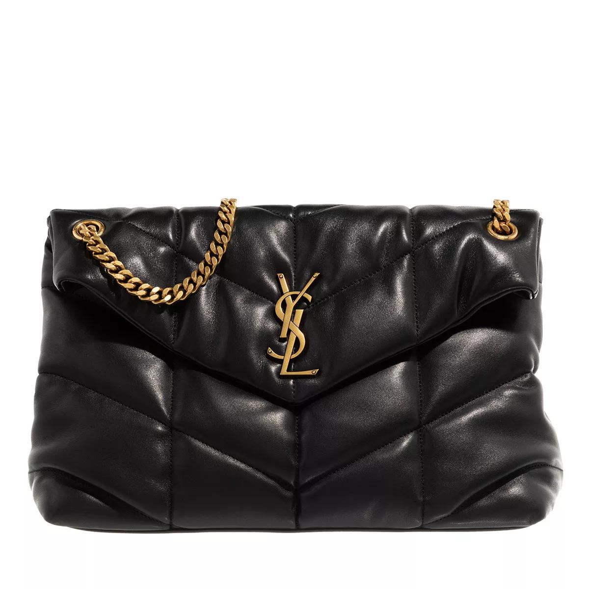 Saint Laurent Schultertasche - LouLou Monogram Shoulder Bag M Leather - Gr. unisize - in Schwarz - für Damen von Saint Laurent