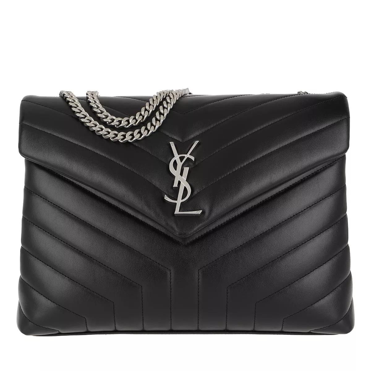 Saint Laurent Schultertasche - YSL LouLou Matelassé Medium - Gr. unisize - in Schwarz - für Damen von Saint Laurent